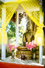 Buddhist Shrine In Local Thai Village