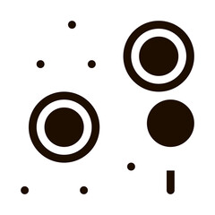 Poster - Searching Pathogen Element Vector Icon. Pathogen Bacteria And Germ Magnifier Searching Pictogram. Chemical Medical Microbe Type Infection Microorganism Contour Monochrome Illustration