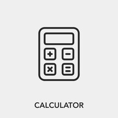 Poster - calculator icon vector sign symbol