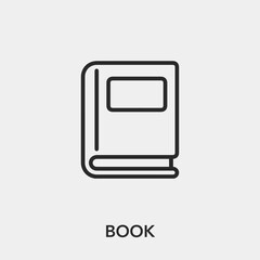 Poster - book icon vector sign symbol