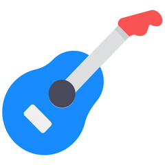 Sticker - 
Musical guitar icon, modern flat vector of electric guitar
