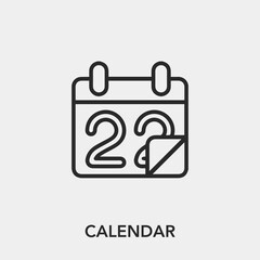 Poster - calendar icon vector sign symbol