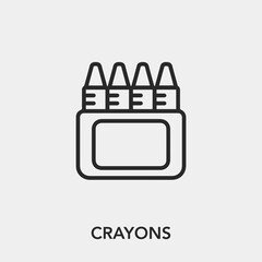 Poster - crayons icon vector sign symbol