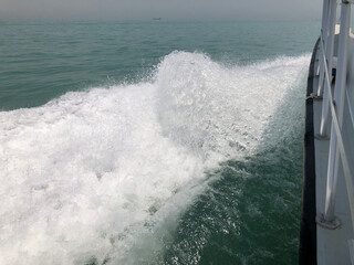 Kuwait City from the yacht at sea