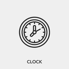 Poster - clock icon vector sign symbol