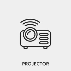 Poster - projector icon vector sign symbol