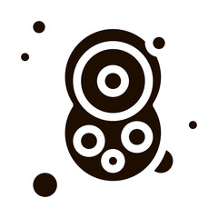 Poster - Positive Bacterium Vector Sign Icon. Healthy Organism Bacteria Pictogram. Chemical Microbe Type Infection Microorganism Bacteriology Contour Monochrome Illustration