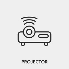 Poster - projector icon vector sign symbol
