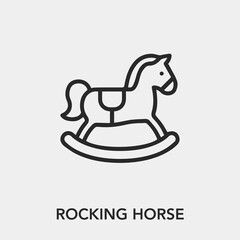 Poster - rocking horse icon vector sign symbol
