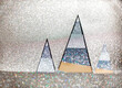 © Beatrix Boros/Stocksy - 3 striped glitter triangles with copyspace
