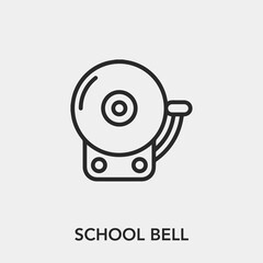 Poster - school bell icon vector sign symbol
