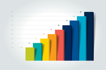 Wall Mural - Chart, column graph, infographic element.