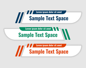 Wall Mural - lower third banners in curve style design