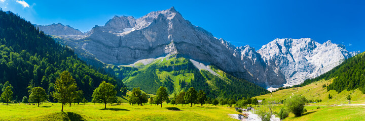 Poster - panoramic landscape at Karwendel mountains
