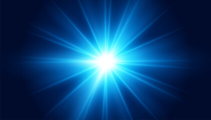 glowing blue lens flare light effect background design