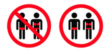 Forbid, Swimming Trunks No Bikini Zone No Entry In Swimsuits No Beach Clothes Naturism Sign, Means Nude People Only, Textile Vector Sign Stop Halt Swim Wear Area Forbidden Bra Swimsuit No Shorts Sauna