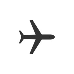 Wall Mural - plane icon. airplane black outline isolated vector illustration isolated on white.