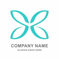 Wall Mural - Geometric Butterfly Letter S Business Company Vector Logo Design