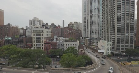 Fototapete - New York City Manhattan buildings skyline dolly horizontal