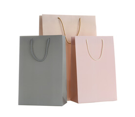 Wall Mural - Different paper shopping bags isolated on white