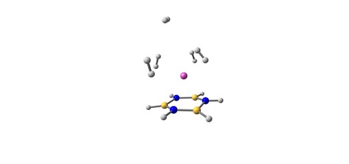 Poster - Borazine with Li cation and hydrogen molecules isolated on white