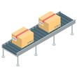 © Vectors Market - Isometric design of conveyor belt icon.