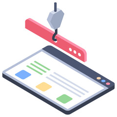 Canvas Print - 
Isometric icon of web development 
