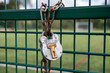 Lock on a gate to a sports facility