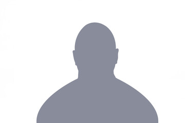 Wall Mural - Silhouette of an adult overweight anonymous person on a white background.