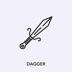 Poster - sword icon vector. Linear style sign for mobile concept and web design. sword symbol illustration. Pixel vector graphics - Vector.	