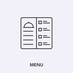 Poster - menu icon vector. Linear style sign for mobile concept and web design. menu symbol illustration. Pixel vector graphics - Vector.	