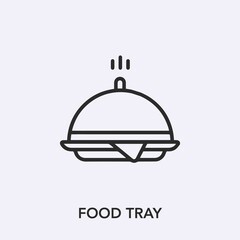 Poster - food tray icon vector. Linear style sign for mobile concept and web design. food tray symbol illustration. Pixel vector graphics - Vector.	