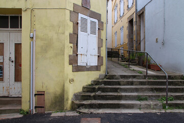 alleys and buidlings in douarnenez in brittany (france)