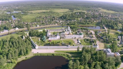 Canvas Print - Tikhvin Assumption Monastery, a Russian Orthodox. Tihvin, Saint Petersburg region, Russia.