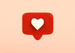 © Giada Canu/Stocksy - Social Network Love icon on Pink background