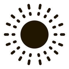 Poster - Approved Mark In Center Of Rays Element glyph icon . Approved Sign On Document File, Computer Monitor And Smartphone Display Pictogram. Monochrome Illustration
