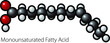 Molecule of monounsaturated fatty acid.