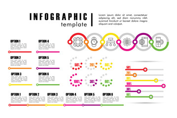 Poster - infographic template with statistics in white background