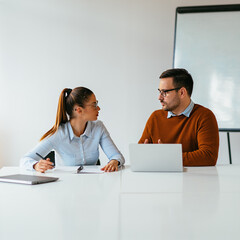 Wall Mural - Short meeting at conference room