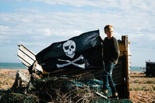 Boy, Boat, Pirate Flag...... And All Around, Dereliction.