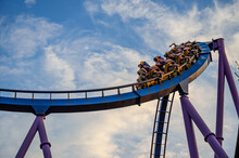 Bizarro Roller Coaster At Six Flags Great Adventure's In Jackson Township, New Jersey, USA