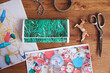 © Natalie Jeffcott/Stocksy - DIY / create your own Christmas gift wrap from photographic images
