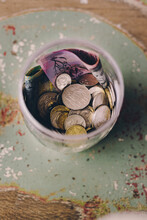 Money Jar With Australian Currency