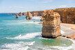 © Cue the Sun/Stocksy - Sandstone island landmarks the 12 apostles off Australkan coastline