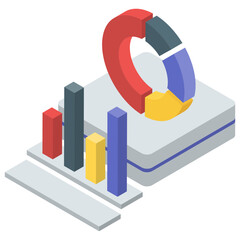 Wall Mural - isometric vector of infographic icon