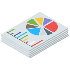 Wall Mural - isometric vector of online analytics icon