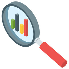 Wall Mural - isometric vector of online analytics icon