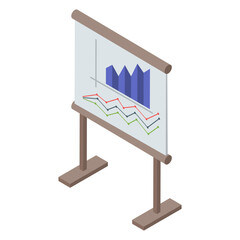Wall Mural - isometric vector of online analytics icon