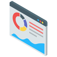 Wall Mural - isometric vector of online analytics icon