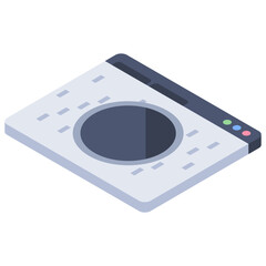 Canvas Print - 
Isometric design of deep web icon.
